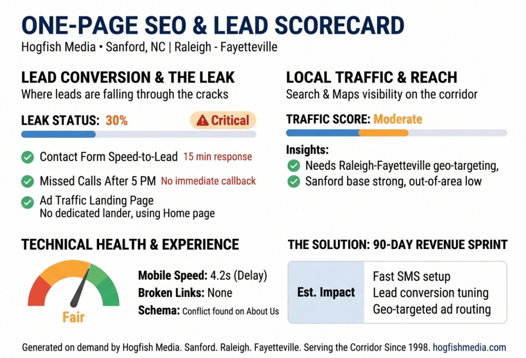 SEO & Lead ScoreCard